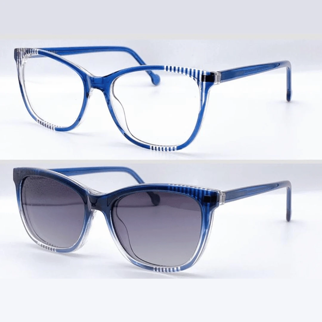 Clipon 2 In 1 Women Sunglasses Frame Glasses For Prescription Various Colors - C8 - Xem 1