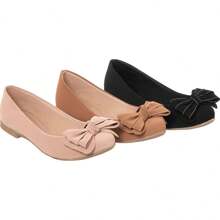 Women's Sneakers Round Toe Casual Comfortable Flat Moccasin From 34 To 42 SPECIAL SIZE - màu đen - Xem 3