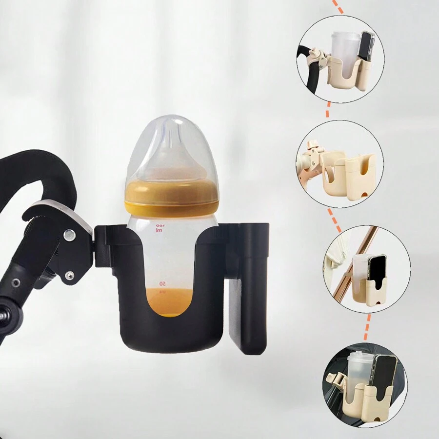 婴儿推车杯架、奶瓶架、手机支架 - 黑色 - 查看 1