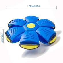 Deformable Elastic Football Toy, Deformable UFO Football, Interactive Outdoor Games With Dogs, Parent-Child Activity Games, Stepping Ball - Multicolor - View 2