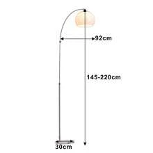 LIVINGANDHOME Living And Home Modern Arched Floor Lamp With Marble Base - White (Lampshade Diameter 30cm) - View 10