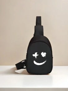 1 chiếc túi đeo hông bằng vải nylon in hình ma hoạt hình nhẹ có thể gấp lại, ví đựng tiền xu có khóa kéo, phù hợp cho cả bé trai và bé gái, lý tưởng để sử dụng ngoài trời và hàng ngày - túi đeo thắt lưng in hình - Xem 5