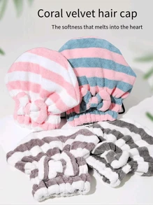 1 pièce Turban cheveux super absorbant, serviette de bain rapide à sécher pour femmes aux cheveux longs, bonnet de douche, produits et accessoires capillaires pour salon de coiffure, essentiels de beauté et de voyage, rentrée scolaire, vacances, accessoires capillaires pour femmes