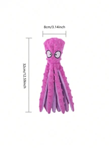 Plush Octopus Squeaky Pet Dolls, Chewing & Interactive Dog Dolls - Multicolor - View 10