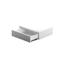 Mesa de Cabeceira Suspensa Com Gaveta 40CM | MDF - Perfeita Para Espaços Pequenos - Branco - Visão 2