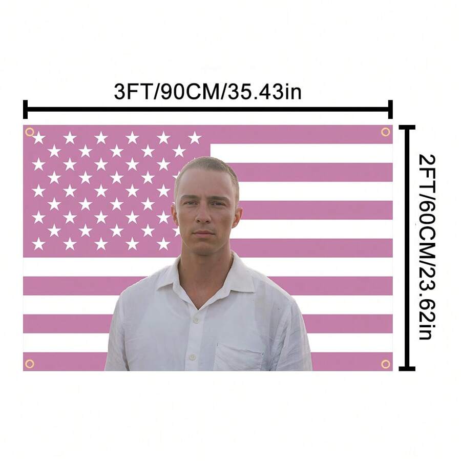 1pc Drew Pink America Flag Funny Meme Tapestry Poster Banner For Bar