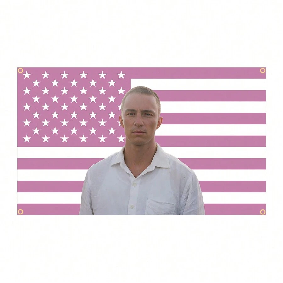 1pc Drew Pink America Flag Funny Meme Tapestry Poster Banner For Bar