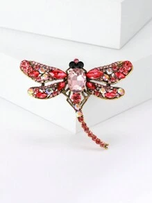 1Pc Fashion Rhinestone Dragonfly Brooch Insect Pin Suitable For Daily Wear By Women - Green - View 12