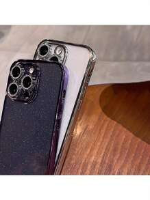 1 pieza Funda de teléfono con brillo electrolítico de cobertura completa compatible con iPhone 11, 15 Pro Max, 14 Pro Max, resistente al agua, a los golpes y a los arañazos