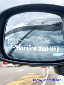 RandySticker 后视镜贴花、表明、趣味贴花、心理健康、窗户贴花、汽车贴花、车辆贴花、积极肯定、贴纸、墙贴花、家居装饰乙烯基贴花、春季装饰品让您的家焕然一新、拉玛装饰贴纸礼物生日毕业 - 白色 - 查看 6