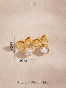 1 Pair Elegant Vintage Butterfly Zirconia Stud Earrings, Versatile For Daily Commute, Office, Social Events, Parties, Concerts, Dates, Photo Shoots