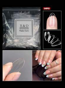 Nail Art Invisible Short Almond Ballet Natural Transparent False Nails For Nail Salon Use Press On Nails Nail Supplies Nails