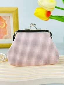 按扣开合的布质格子零钱包 - 格子 - 查看 13