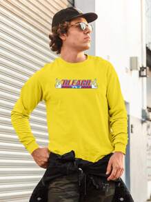 Blouse Moletom Bleach Shinigami Zaraki Kenpachi Wiki Anime GOLA 1234 Fluxo FX - 黃色 - 查看 5