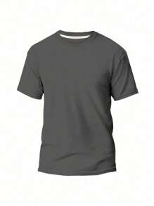 Kit 5 Plain Basic T-Shirt 100% Cotton Thread 30.1 Men's Unisex Breathable Reinforced Costume Fast Shipping!! - màu đen - Xem 5