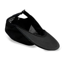 Anth Co Casual Street Strapback 5 Five Panel Straight Brim Cap - 黑色 - 查看 5