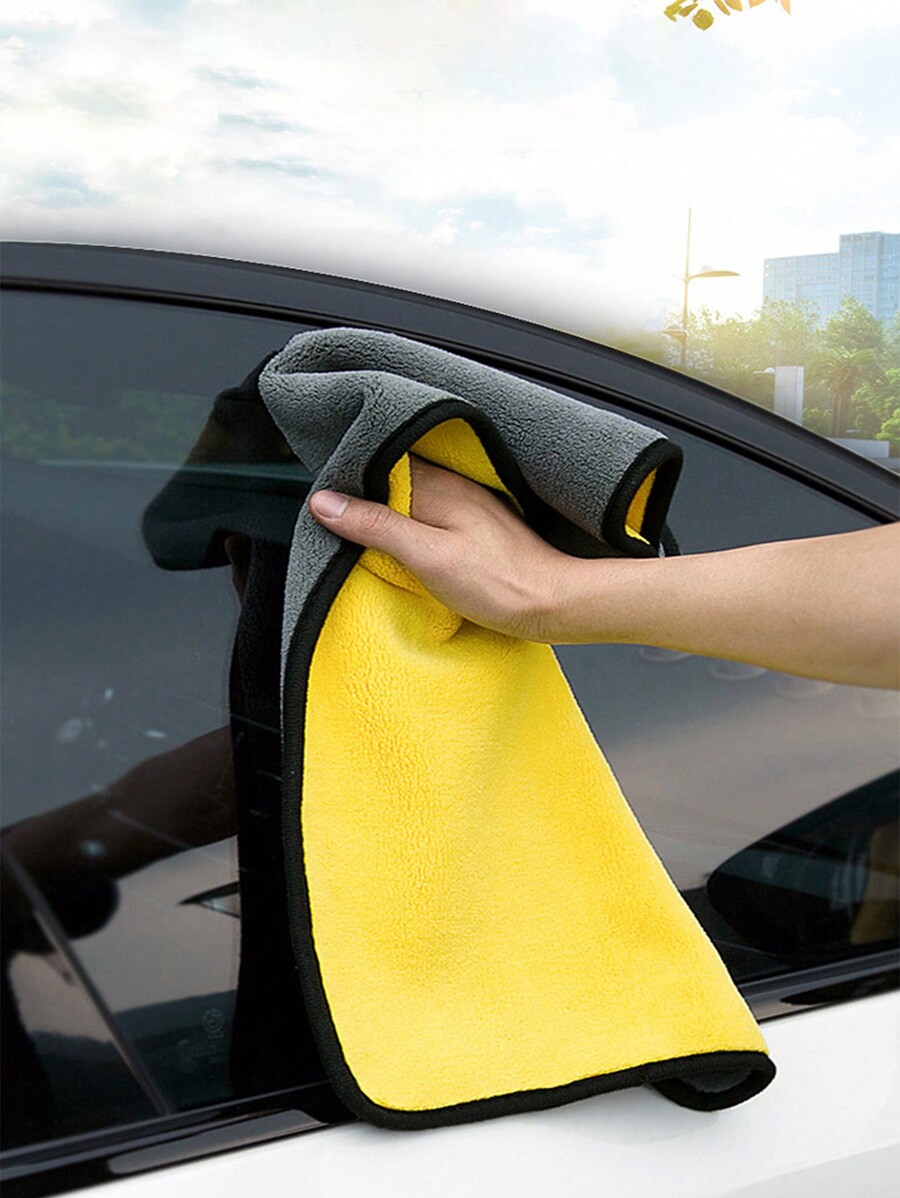 10pcs/1pc/2pcs/5pcs Ultrasoft Car Wash Microfiber Towel Car Cleaning