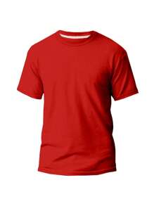 Kit 5 Plain Basic T-Shirt 100% Cotton Thread 30.1 Men's Unisex Breathable Reinforced Costume Fast Shipping!! - màu đen - Xem 6