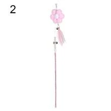 1件装猫用产品羽毛逗猫棒带铃铛耐咬玩具仙女逗猫棒毛球流苏猫玩具 - 彩色 - 查看 11