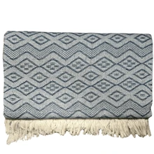 Tambaba Sofa Blanket 2.30 X 1.70 Giant Cotton Sofa Cover Type - Xám - Xem 1