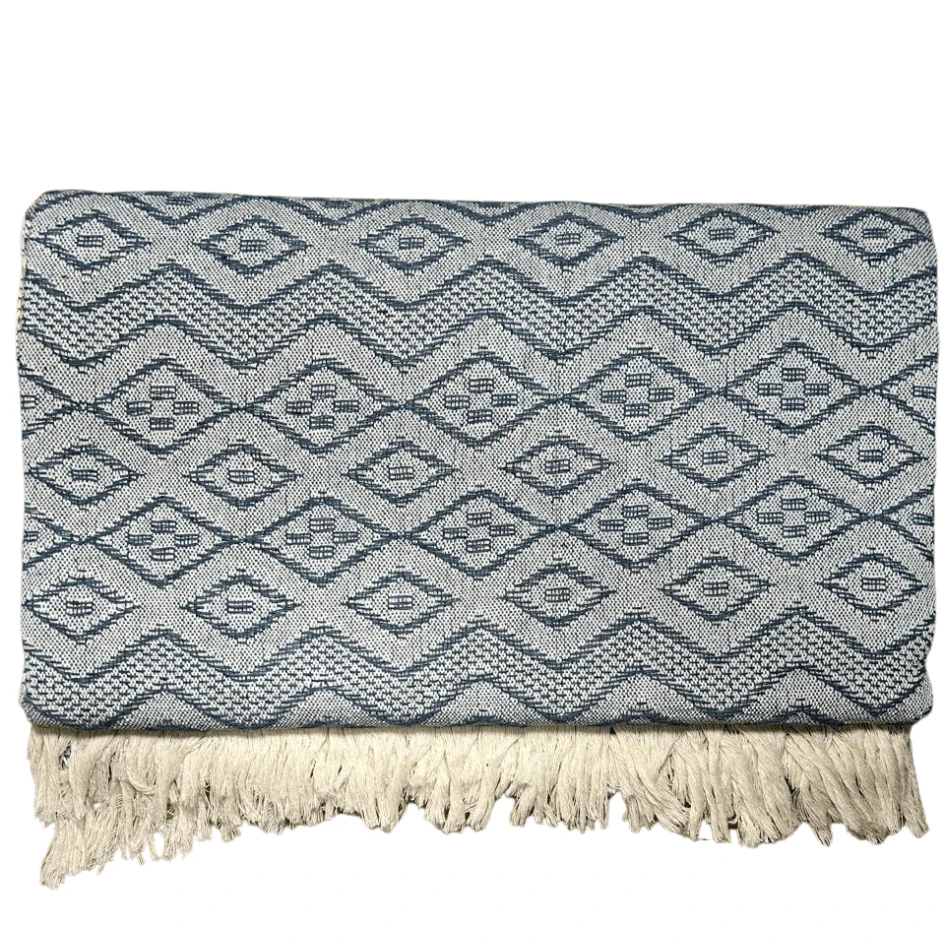 Tambaba Sofa Blanket 2.30 X 1.70 Giant Cotton Sofa Cover Type - Xám - Xem 1