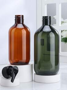 1 个大容量 300ml/500ml 泵式分配瓶，琥珀色透明 PET 塑料，适用于洗发水、沐浴露、乳液、家庭、酒店、旅行使用 - 彩色 - 查看 7