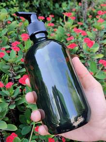 1 个大容量 300ml/500ml 泵式分配瓶，琥珀色透明 PET 塑料，适用于洗发水、沐浴露、乳液、家庭、酒店、旅行使用 - 彩色 - 查看 9