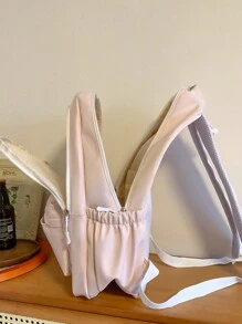 1pc Large Capacity Lightweight Backpack For High School & College Students - Pink - View 8