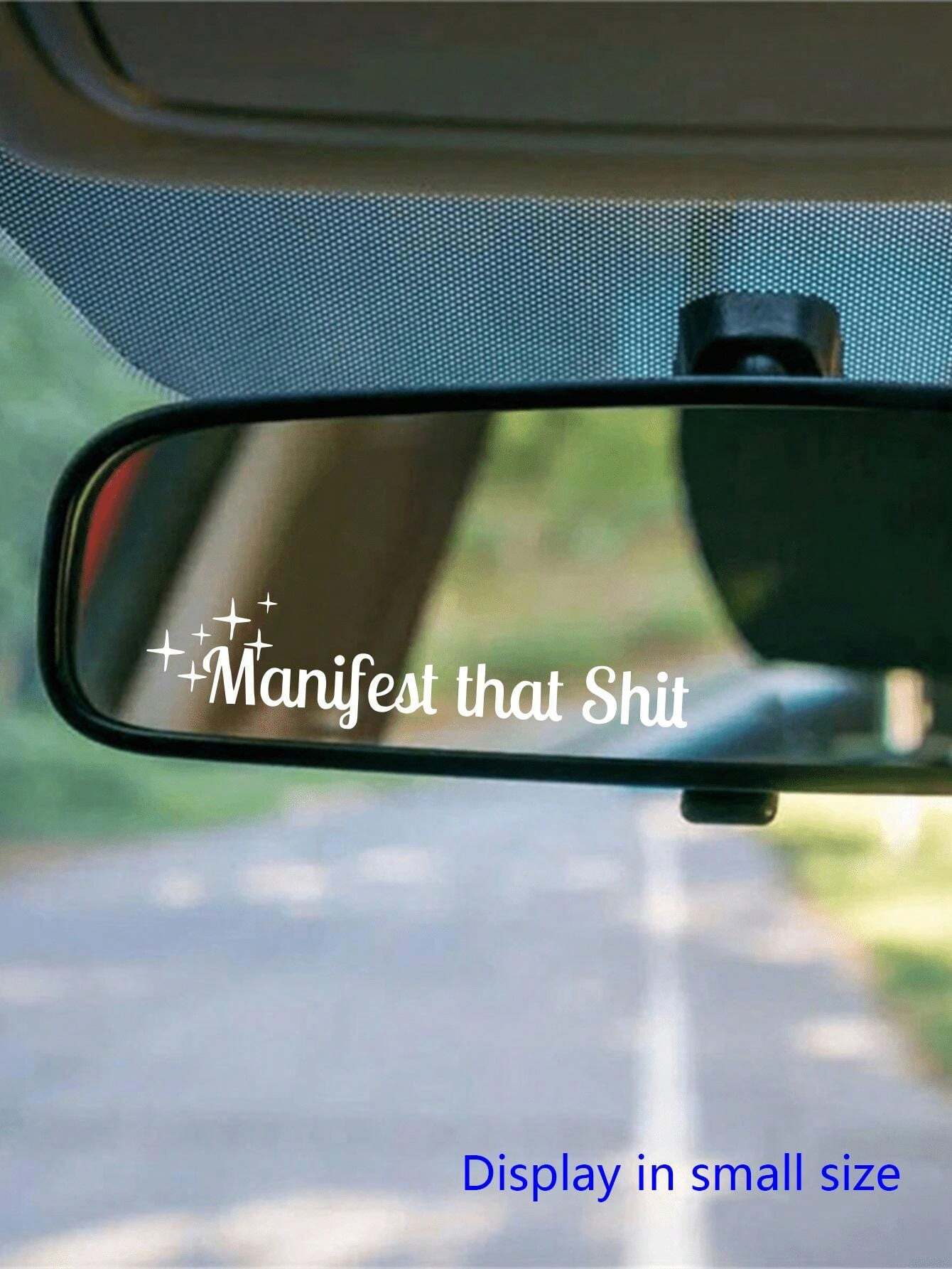 RandySticker Rearview Mirror Decal, Manifest that , Funny Decals