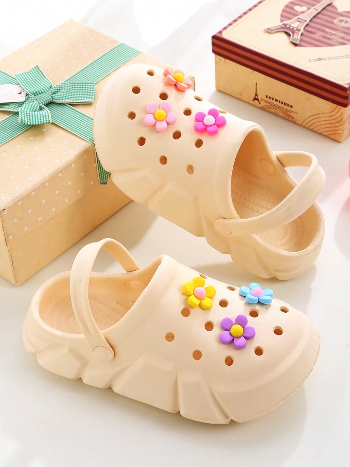Trendy Cute Cartoon Flower Design Garden Clog Shoes For Girls Non Slip Slip On Sandals Indoor Outdoor Beach Shoes For All Seasons SHEIN USA