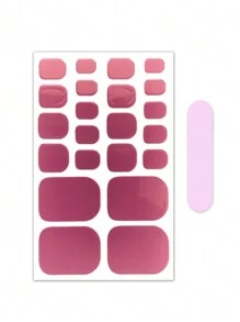 22片脚趾甲贴纸和1个脚锉，少女美甲贴纸，全甲贴，自粘指甲贴，适合女性和女孩DIY美甲装饰，常规贴纸