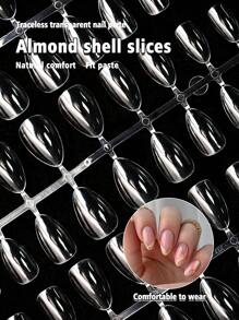 Nail Art Invisible Short Almond Ballet Natural Transparent False Nails For Nail Salon Use Press On Nails Nail Supplies Nails