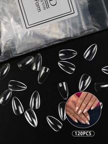 Nail Art Invisible Short Almond Ballet Natural Transparent False Nails For Nail Salon Use Press On Nails Nail Supplies Nails