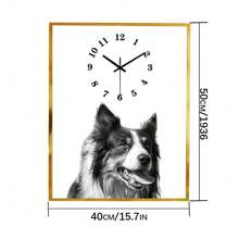 1 pieza Reloj de pared cuadrado personalizado con efecto atenuado, con tu foto personalizada en un reloj de pared enmarcado en aleación de aluminio, regalo para la familia, parejas y mascotas - Multicolor - Ver 8