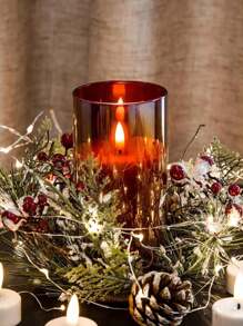 3 件套（带遥控器和不带遥控器）S/M/L（单个不带遥控器）无焰闪光电子蜡烛灯，单个/套装 LED 暖光无焰蜡烛（不含电池），便携式浪漫闪烁无焰蜡烛小夜灯