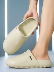 Men's Lightweight, Non-Slip, Slide Sandals For Indoor/Outdoor Casual Wear, Strap Slippers, Suitable For Street, Beach, Kitchen And Outdoor Activities - Khaki - View 2