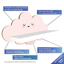 Trio Cloud Shelf Decoration Family's Room Mdf - Pink - View 3