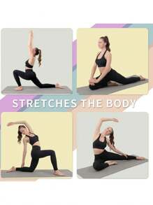 Three Piece Set Women's High-Waisted Soft Yoga Pants Solid Color Fashion All Seasons Leggings - 3001 - Xem 5