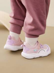 mini bala Boys And Girls Wide-Head Non-Slip Comfortable Mesh Shoes - Pink - View 3