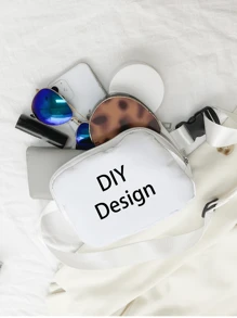 DIY Customized White Jumpsuit Waist Bag, Fashionable Item, Classic Multi-Functional. This Waterproof Multi-Functional Crossbody Bag Makes Your Stylish Look And Neat Organization An Ideal Choice! - White - View 3