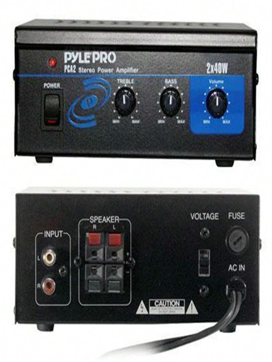 Pyle PCA2 Mini 2x40W Stereo Power Amplifier - Nhiều màu - Xem 1