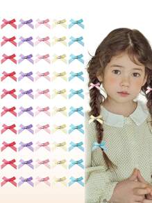 50 CÁI Nơ Tóc Nhỏ, Kẹp Tóc Nơ Ruy Băng Cho Bé Gái, Kẹp Tóc Nơ Barrettes Kẹp Tóc Nơ Nhỏ Phụ Kiện Tóc Cho Bé Gái - Nhiều màu - Xem 2