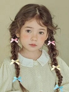 50 CÁI Nơ Tóc Nhỏ, Kẹp Tóc Nơ Ruy Băng Cho Bé Gái, Kẹp Tóc Nơ Barrettes Kẹp Tóc Nơ Nhỏ Phụ Kiện Tóc Cho Bé Gái - Nhiều màu - Xem 5