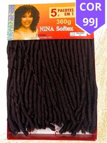 Nina Softex Original Dread Crochet Curly Hair Bundle 360 Grams 5 In 1 - Color caoba - Ver 2