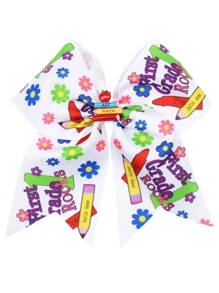 Bộ 4 kẹp tóc in hình bút chì và xe buýt trường học cho bé gái, phụ kiện dự tiệc khai giảng, kẹp tóc nơ cho trẻ em, phụ kiện tóc cho trẻ em, hoàn hảo để đeo cùng bạn bè. - Nhiều màu - Xem 15