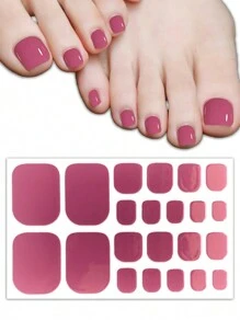 22片脚趾甲贴纸和1个脚锉，少女美甲贴纸，全甲贴，自粘指甲贴，适合女性和女孩DIY美甲装饰，常规贴纸