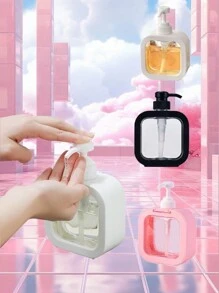 1个大容量长方形液体皂液器瓶 - 可重复灌装泵瓶，适用于洗手液、沐浴露、洗衣液、洗洁精、润肤露，便携式旅行装厨房用品，厨房配件，厨房工具 - 彩色 - 查看 10