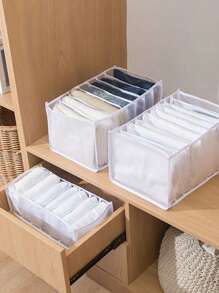 1pc Multifunctional 3-In-1 Netted Compartmental Drawer Style Wardrobe Organizer, For Storing Underwear, Socks, Bras, Jeans - Suitable For Student Dorms ,Jewellery Box,Pouch,Makeup Brush Holder,Brush Holder,Perfume Organiser,Pouch Bag,Gifts For Women,Christmas Gifts,Gift Ideas For Women