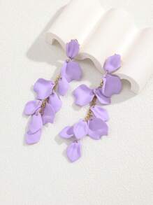 1 par de pendientes colgantes con borlas de hoja y flor multicolor de estilo vintage y elegante, best seller