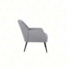 Modern Mid Century Chair Velvet  Sherpa Armchair For Living Room Bedroom Office Easy Assemble(Light Grey) Klgeivb